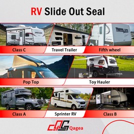 D-Seal RV Slide Out Seal 018-312-EKD RV D Seal Wiper Weather Stripping for Slides 1" x 15/16" x 35' Camper Slideout System Black Rubber