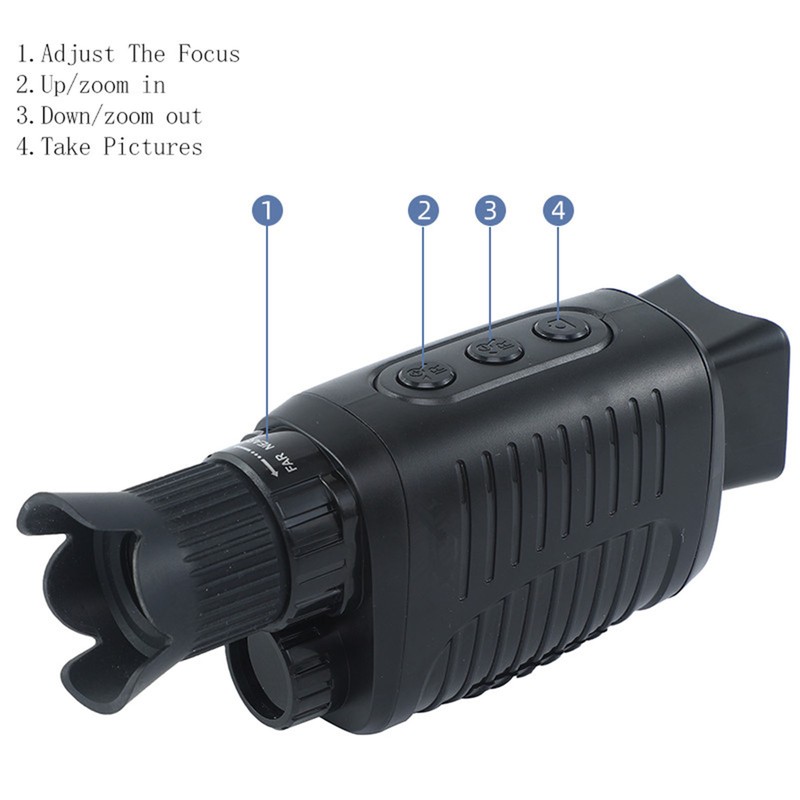 Infrared Night Vision Viewer 7 Levels IR Adjustment Outdoor Monocular