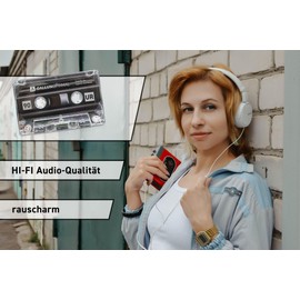 GALLUNOPTIMAL UR90 Audio Cassettes (UR) 90 Minutes - Empty Cassettes Pack of 5 Low Noise - Cassette with Case & Insert, Transparent Housing with Overwrite Protection - for Walkman & Voice Recorder