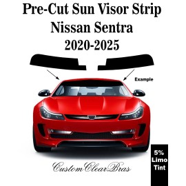 American Made Films Pre-cut Sun Visor Strip 5% Limo Window Tint For 2020 - 2024 2025 Nissan Sentra