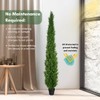 8 Feet Pre-Potted Evergreen Outdoor Artificial Cedar Tree Privacy Screen