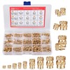 Canitu 350Pcs Threaded Inserts,M2/M2.5/M3/M4/M5/M6 Female Thread Metric Knurled Nuts Assortment
