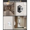 Gobrico 3 Pack Crystal Door Knobs with Matte Black Arched