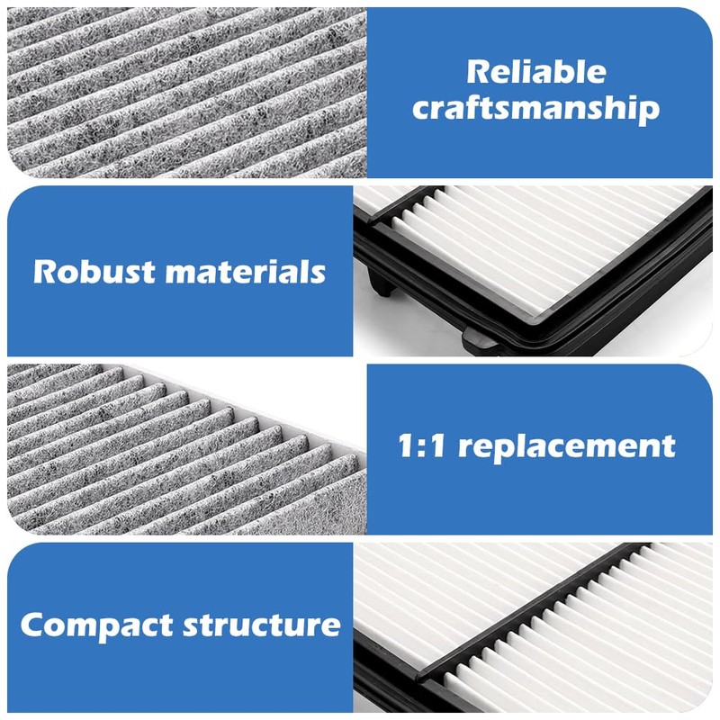CA12051 CF11182 Engine and Cabin Air Filter Set with Activated