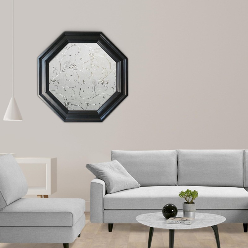 Autotech Park Precut Elegant Flower Octagon Window Film Shade, Self