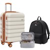 KEYTANG Zebra Light Weight Hardside Expandable Luggage Spinner Wheels Suitcase