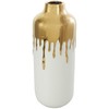 CosmoLiving by Cosmopolitan Ceramic Decorative Vase Centerpiece Vase with Abstract