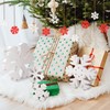 LadyRosian Christmas Snowflake Decorations 4 Pack White Standing Wooden Snowflakes