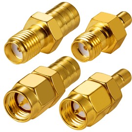 Vecys DAB Radio Antenna Adapter SMA to SMB Adapter Kit 4 Type SMA Female Plug Adapter SMB Adapter for DAB DAB + Car Radio Antenna