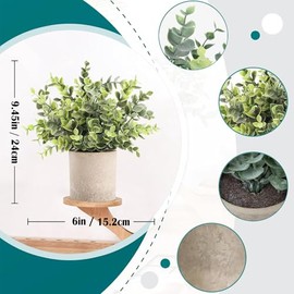 Plantas Artificiales en Maceta, 2 Paquetes de Plantas de Plástico, Flores Falsas en Macetas para Decoración para del Hogar, Mesa de Comedor,...       