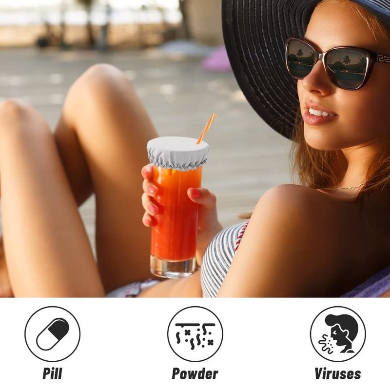 OYANIMO 5 Pcs Drink Covers for Alcohol Protection, Reusable Drink
