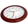 JUSTIME 14-inches Oak Solid Wood Luminous Wall Clocks, Silent Sweep