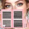 Parriparri Cluster Lashes Kit 4 Styles Individual Eyelashes with Eyelash