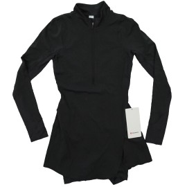 Lululemon Athletica New Lululemon Size 2 Nulux Long Sleeve Tennis Dress Graphite Gray GGRE Skort