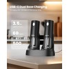 Rechargeable Electric Salt and Pepper Grinder Set with LED Light
