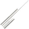 com-four® 2 x Foldable Stainless Steel Straws, Rustproof and Reusable,