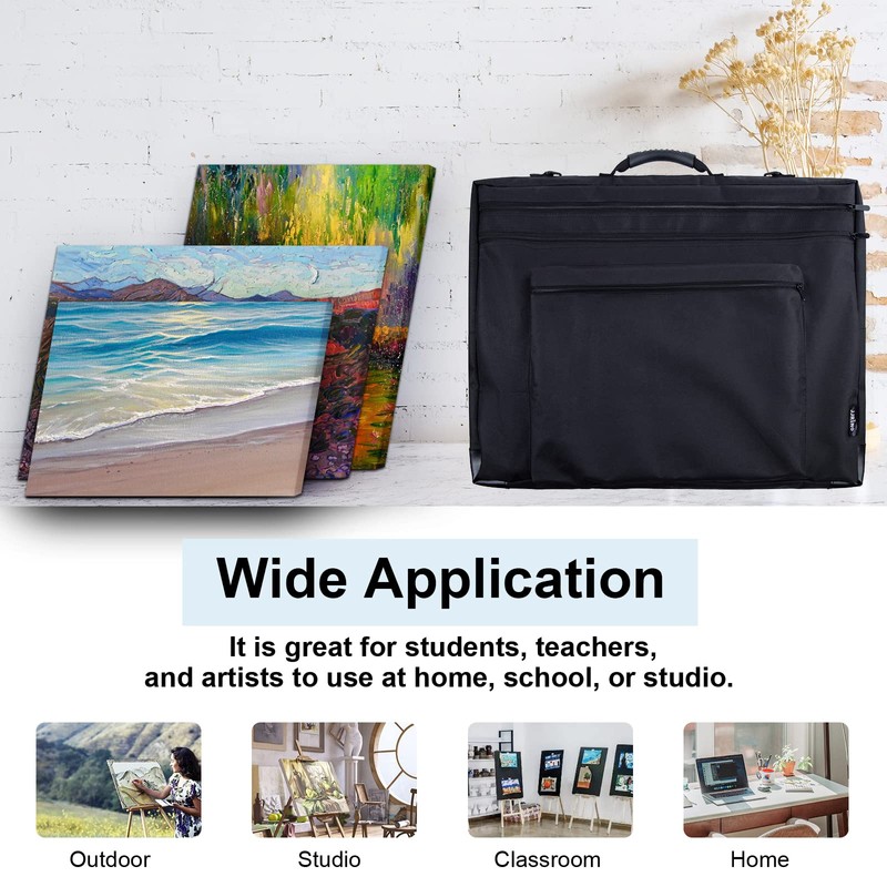 JJRING 23x31 Art Portfolio Tote Bag - Large Carrying Storage