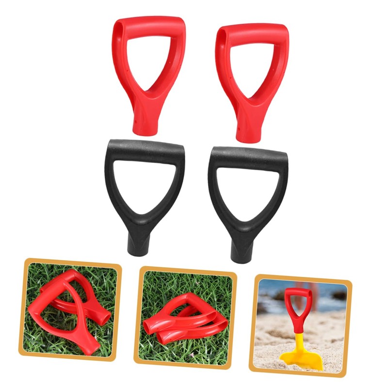 LALAFINA 4pcs D Shaped Grip Handle for Shovels Portable Replacement