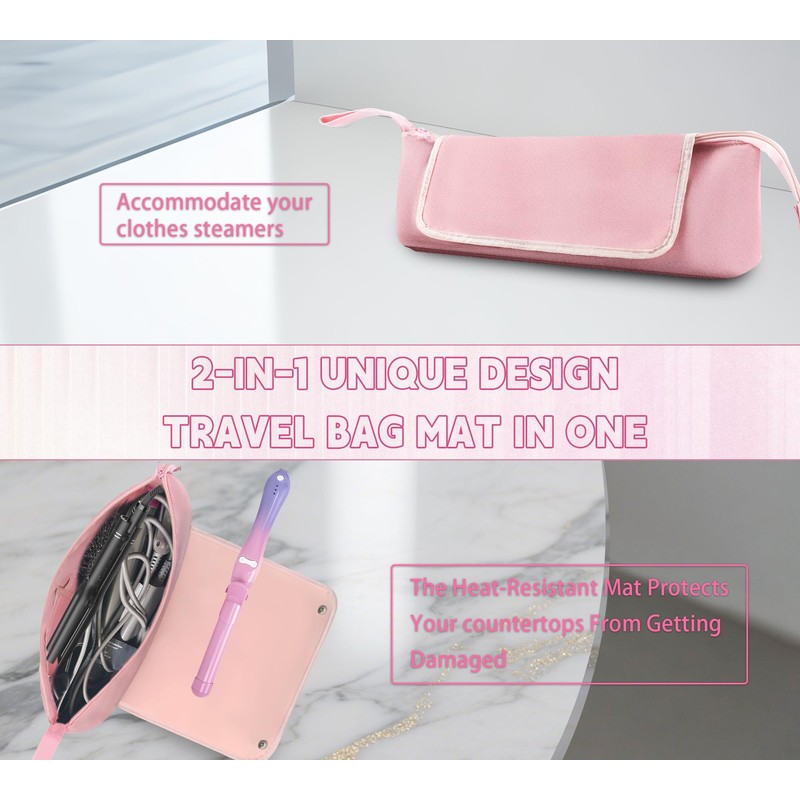 zimois Travel Bag with Heat Resistant Mat for Beachwaver B1,