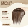 TANJET Hair Toppers with Bangs for Woman 100% Real Humna