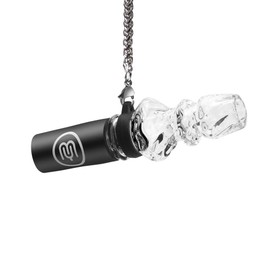 Yimi Hookah Premium Glass Hookah Mouth Tips with 304 Stainless Steel Necklace and PU Leather Pouch