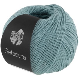 LANA GROSSA Setapura Pleasantly Soft Matte Silk Yarn Hand Knitting Yarn Made of 100% Silk 50 g Wool for Knitting and Crocheting 200 m Yarn