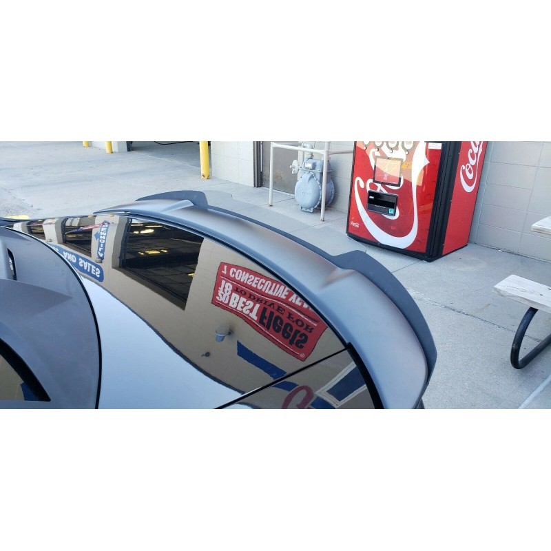 SDeelCase 2 Pieces Satin Black Decklid Spoiler Flap Wicker bill