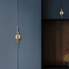 Wotendy 2 Pack Brushed Gold Cabinet Pulls, 64mm Hole Centers
