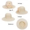 HilyBony Kentucky Wide Brim Hat for Women Organza Derby Hat