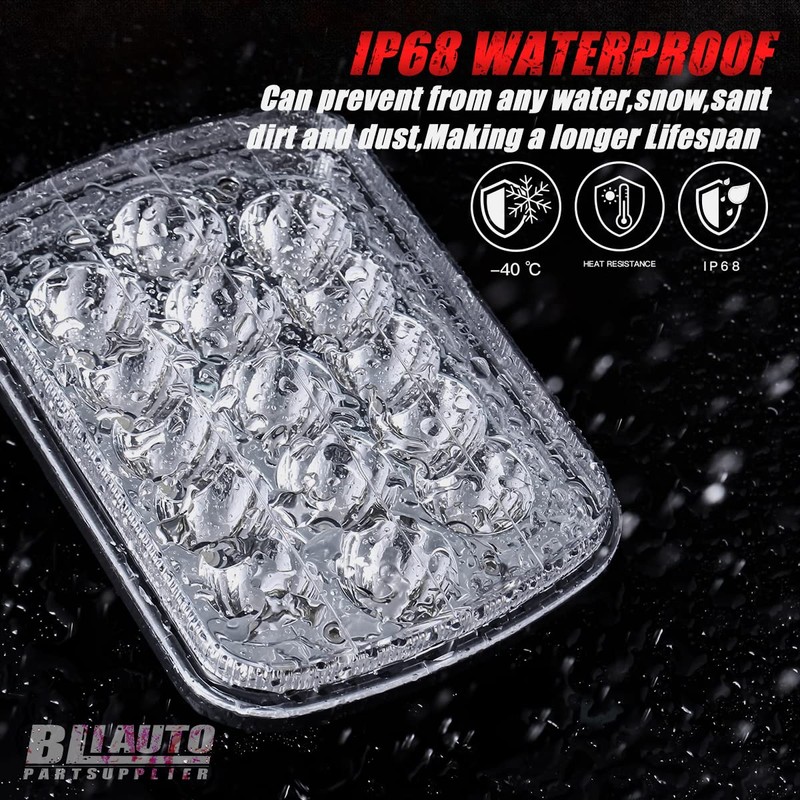 BLIAUTO 5x7 H6054 LED Headlights Dot Approved Rectangle 7x6 LED