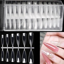 HAPVITAL Nail Tips, Ultra Thin, Short, Medium, Clear, School Entrance Ceremonies, Graduations, Natural Fit, Tight, Fake Nails, Matte, 240 Pieces, Gel Nail Supplies, Nail Art, DIY Practice,