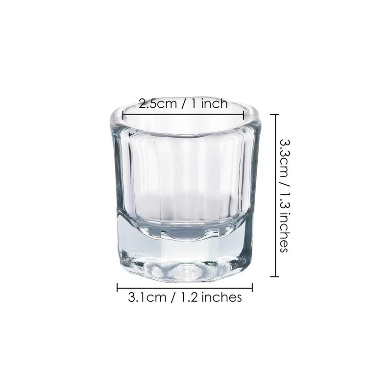 SCSpecial Dappen Dish 2 Pieces Acrylic Liquid Powder Crystal Glass
