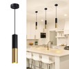 Omgomne Modern Pendant Light Fixture Kitchen Island,1-Light Black Gold GU10
