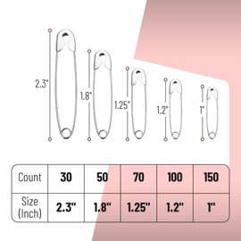Mr. Pen- Safety Pins Assorted, 400 Pack, 5 Different Sizes, Silver, Assorted Safety Pins, Safety Pin, Small Safety Pins, Safety Pins Bulk, Large Safety Pins, Safety Pins for Clothes