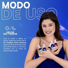 MIST JEWEL Kit sueros faciales Acido Hialurónico, Retinol, Vitamina C  E, Glicólico y Niacinamida  Conjunto de serums Avanzado 5 serum (KIT Facial... 