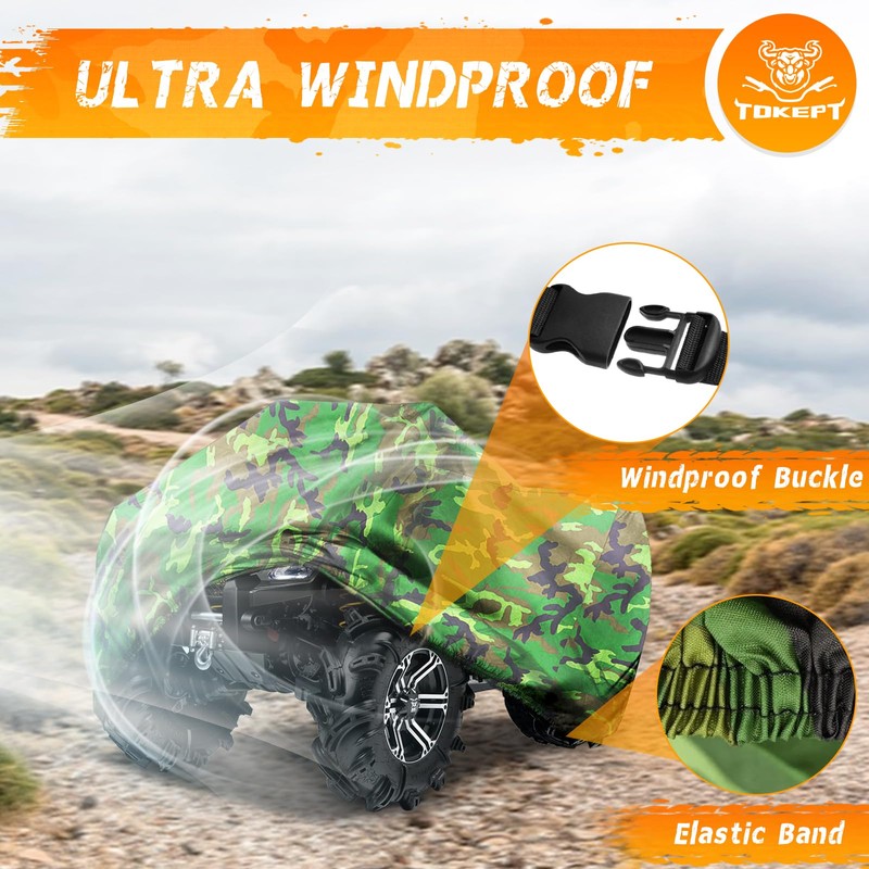 Tokept ATV Cover Waterproof Heavy Duty 4 Wheeler Cover Quad