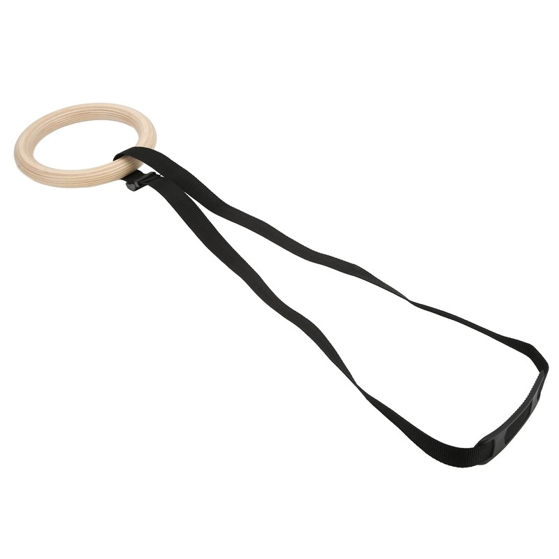 Gymnastic Rings, Odourless Solid Wooden Gymnastics Rings for Home for