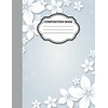 Icy Blue Floral Composition Book