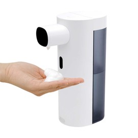 Automatic Soap Dispenser,3-Level Touchless Adjustable Battery Electric Foam Soap Dispenser,300ml Dish Soap Dispenser for Bathroom Kitchen,Office (White)