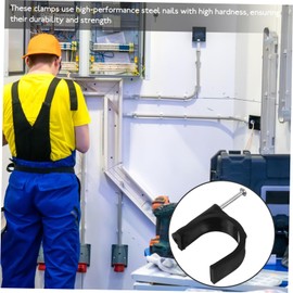 BUGUUYO 100pcs Tubing Clamp Clamp Fixtures Steel Nails for Stability and Durability