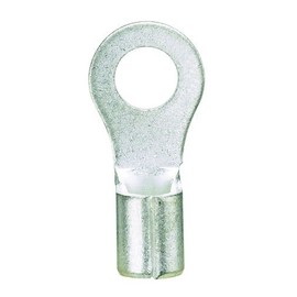 Panduit P10-10R-L Ring Terminal, Non-Insulated, 14 - 10 AWG Wire Range, #10 Stud Size, 0.04 Stock Thickness, 0.38 Terminal Width, 0.81 Terminal Length, 0.2 Center Hole Diameter (Pack of 50) by Panduit