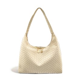 Leather Hobo Bags for Women Small Soft Shoulder Purse Slouchy Tote Handbags with Double Zipper Design 2025, Black-3