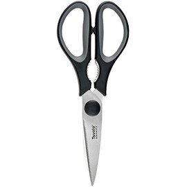 Tovolo Elements Heavy Duty Kitchen Shears with Sheath for Food Prep Trimming Meat and Vegetables, Small, Charcoal, Black