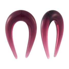 Stuppendux Purple Ear Glass Spiral Tapers Plugs Tunnels Expander Hanger Gauges Earrings Stretching Body Piercings Jewelry Gauges 2g 6mm