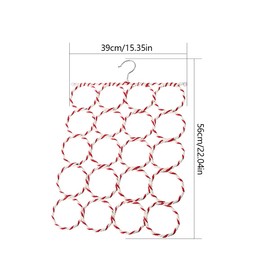 2 pcs Scarf Hanger, DBAILY 20 Ring Scarf Ties Belts Organizer Shawl Storage Hanger Wardrobe Organizer Hooks Hanging Scarf Hijab Tie Organiser for Home Bedroom Bathroom Living Room