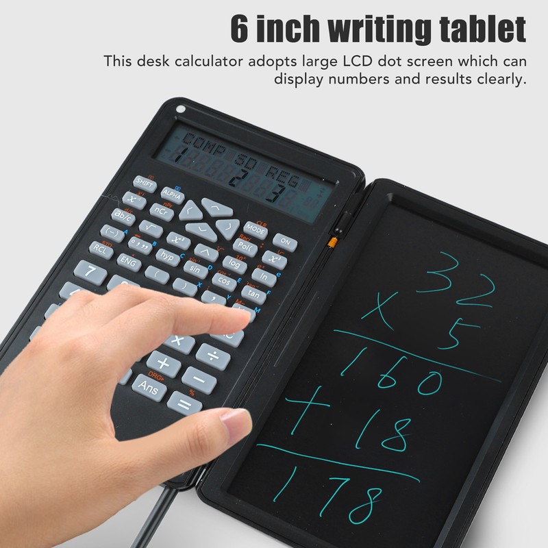 Scientific Calculator Two Row LCD Display Writing Tablet Sensitive Multifunction