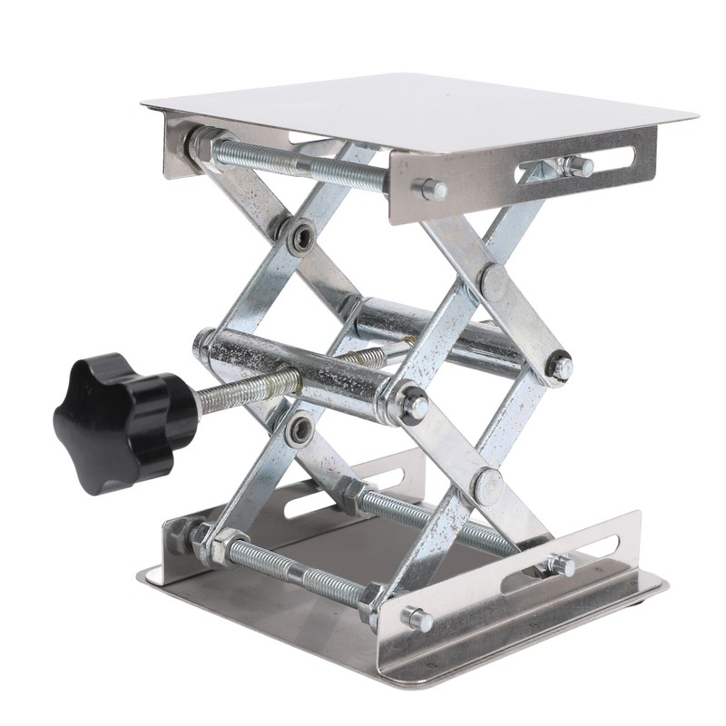 Stainless Steel Lab Jack Scissor Stand Platform 4x4in Expandable Height