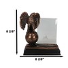 American Bald Eagle On Atlas Globe Bronze Figurine With 4"X6"