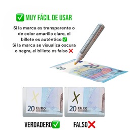 LEMON BLUE Counterfeit Bill Detector Pen (Pack of 2) - Roller Ball Pen - Counterfeit Bill Marker - Euro, Dollar, Pound Detector