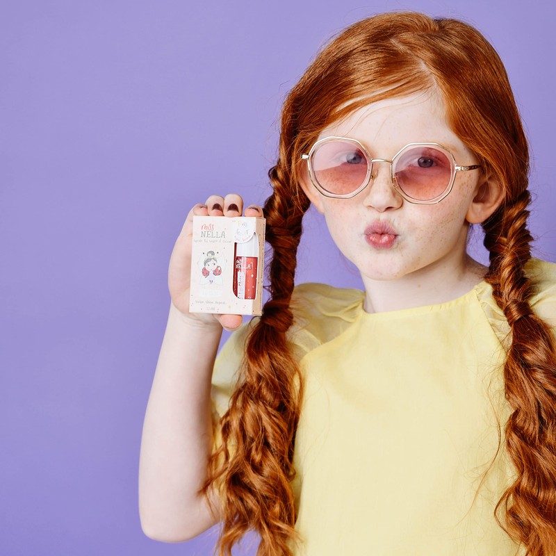 Miss Nella Pink Secret Lip Gloss Pink Moisturising Kids Lip